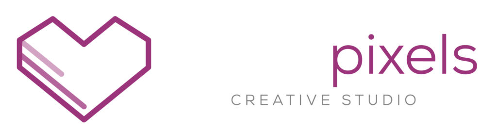 Lovely Pixels purple and white logo