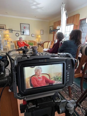 a backstage shot of filming for client Friends of the Happy Retreat in Charles Town WV